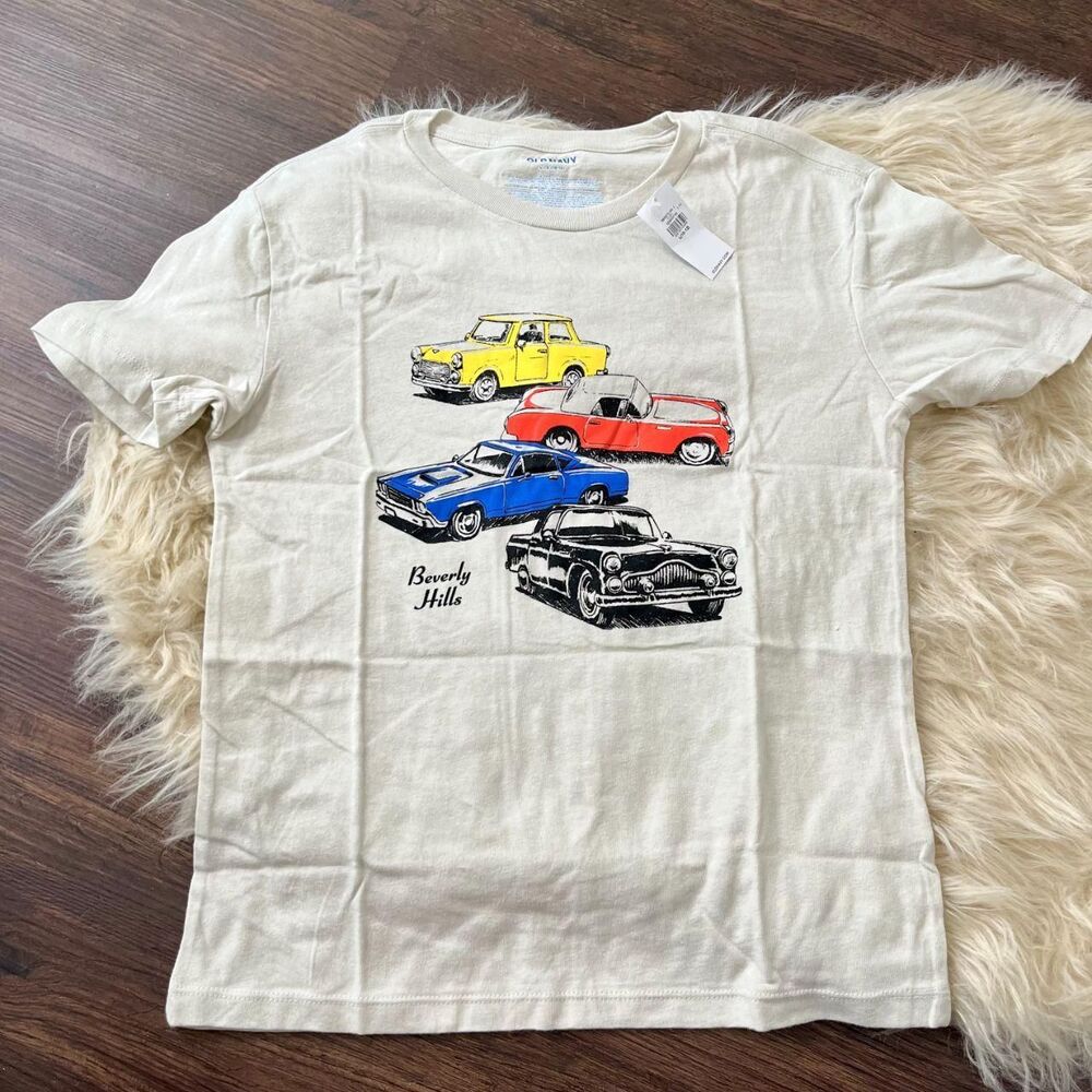 NWT Old Navy Classic Car Graphic T-shirt Size L 10 - 12